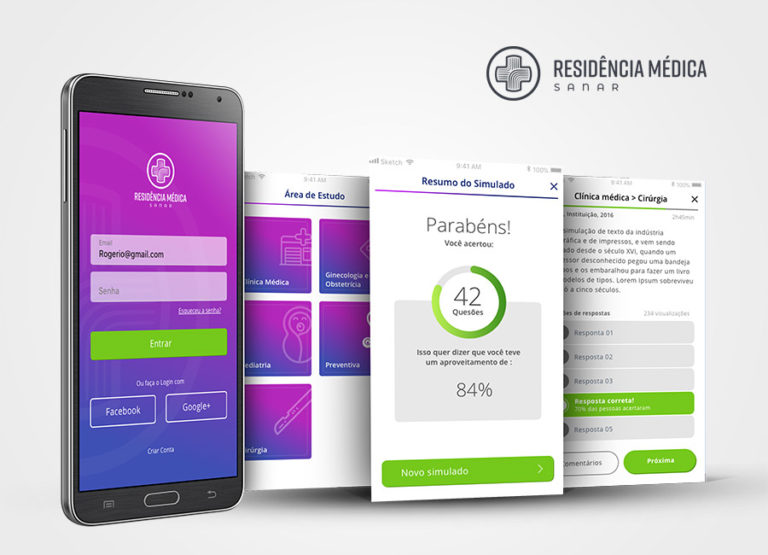 residencia médica app editora sanar lene studio