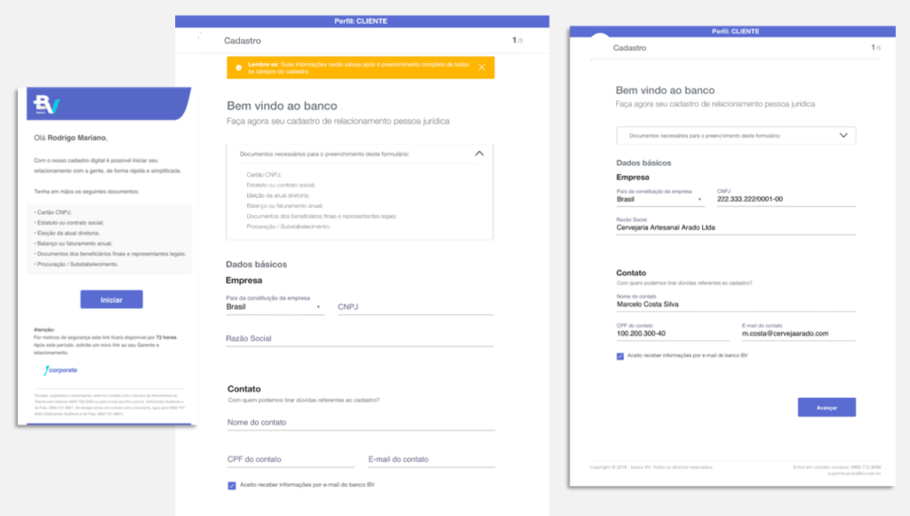 Proposta visual da solução